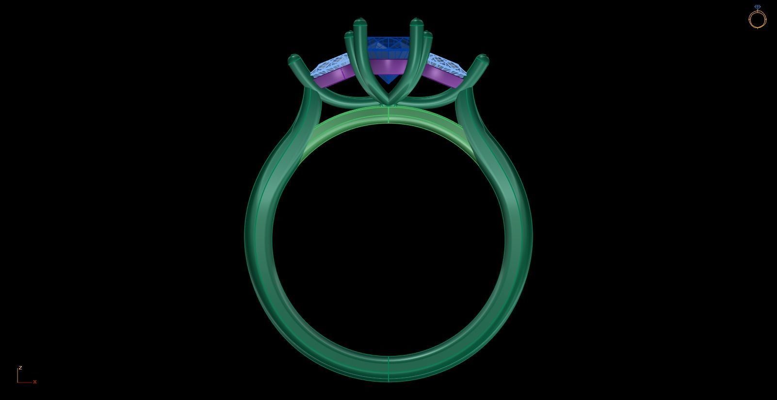 Iight Weight Engagement Ring 3D print model_1
