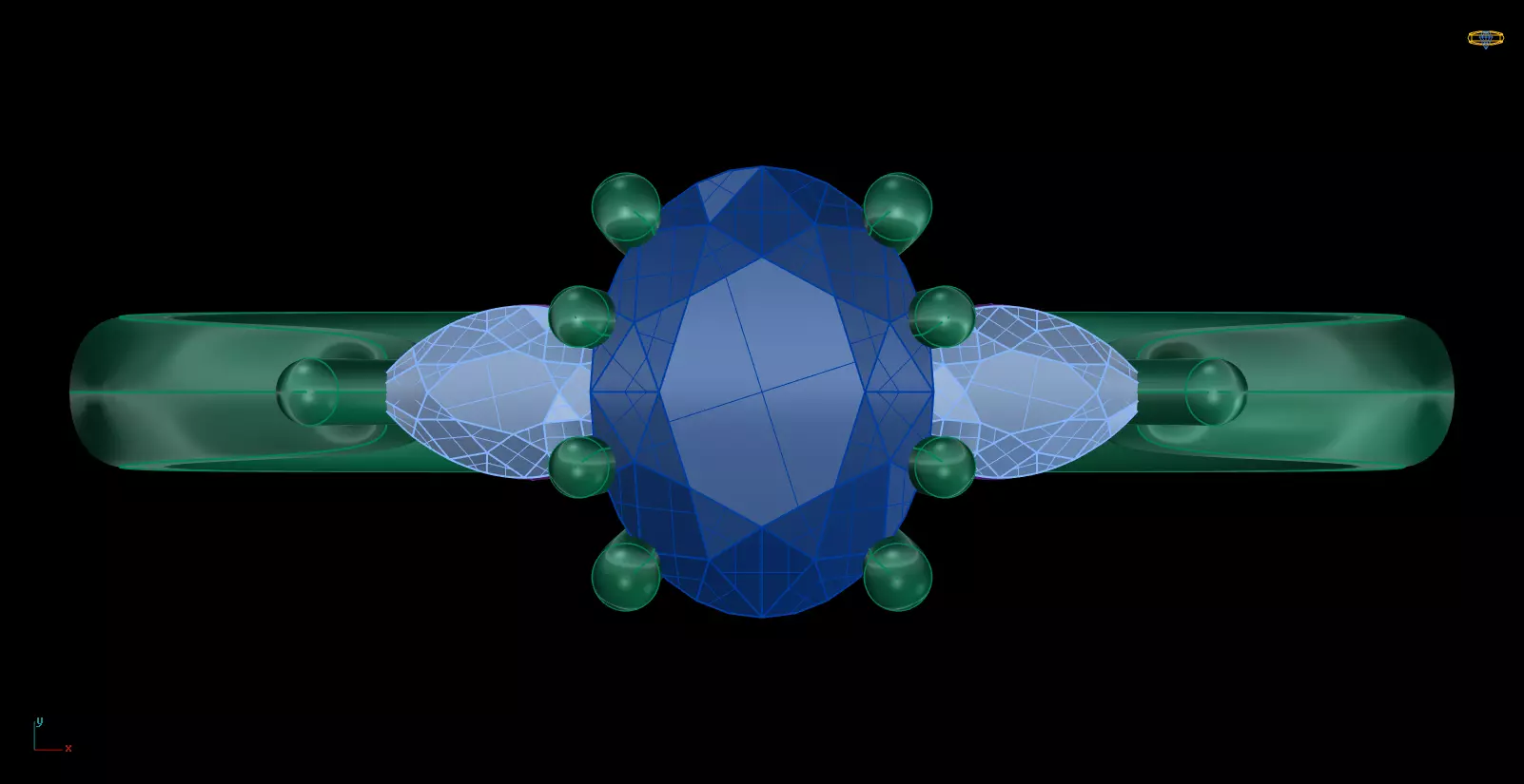 Iight Weight Engagement Ring 3D print model_0