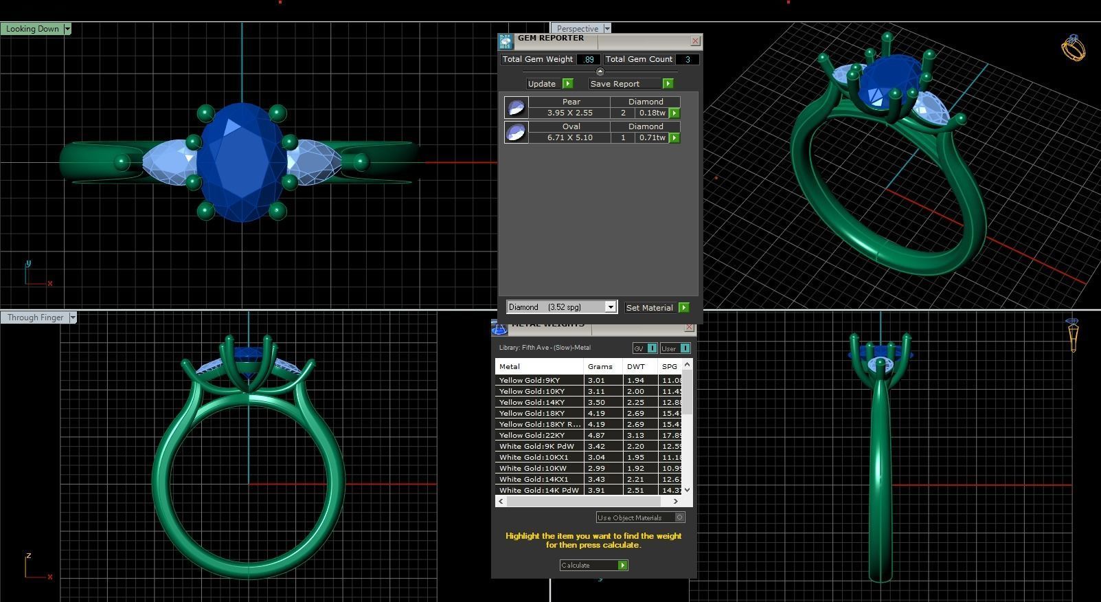 Iight Weight Engagement Ring 3D print model_5