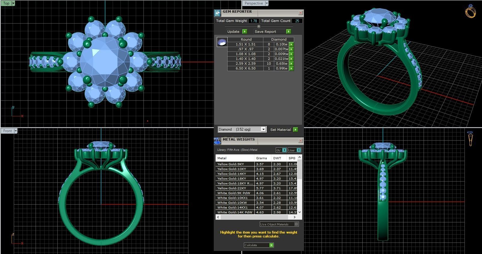 Iight Weight Engagement Ring 3D print model_5