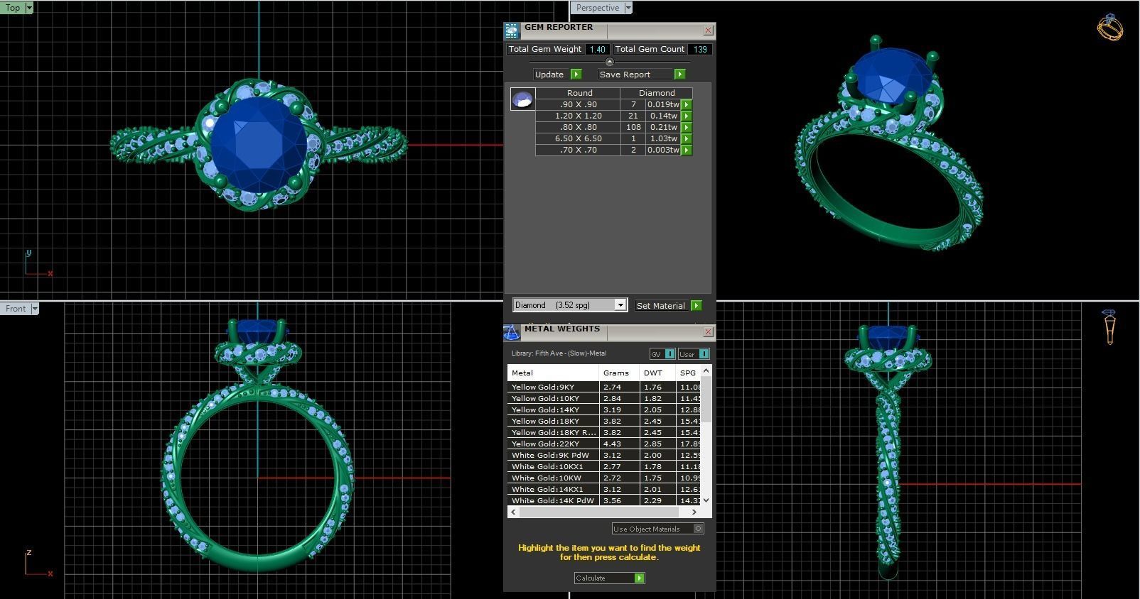Iight Weight Engagement Ring 3D print model_5