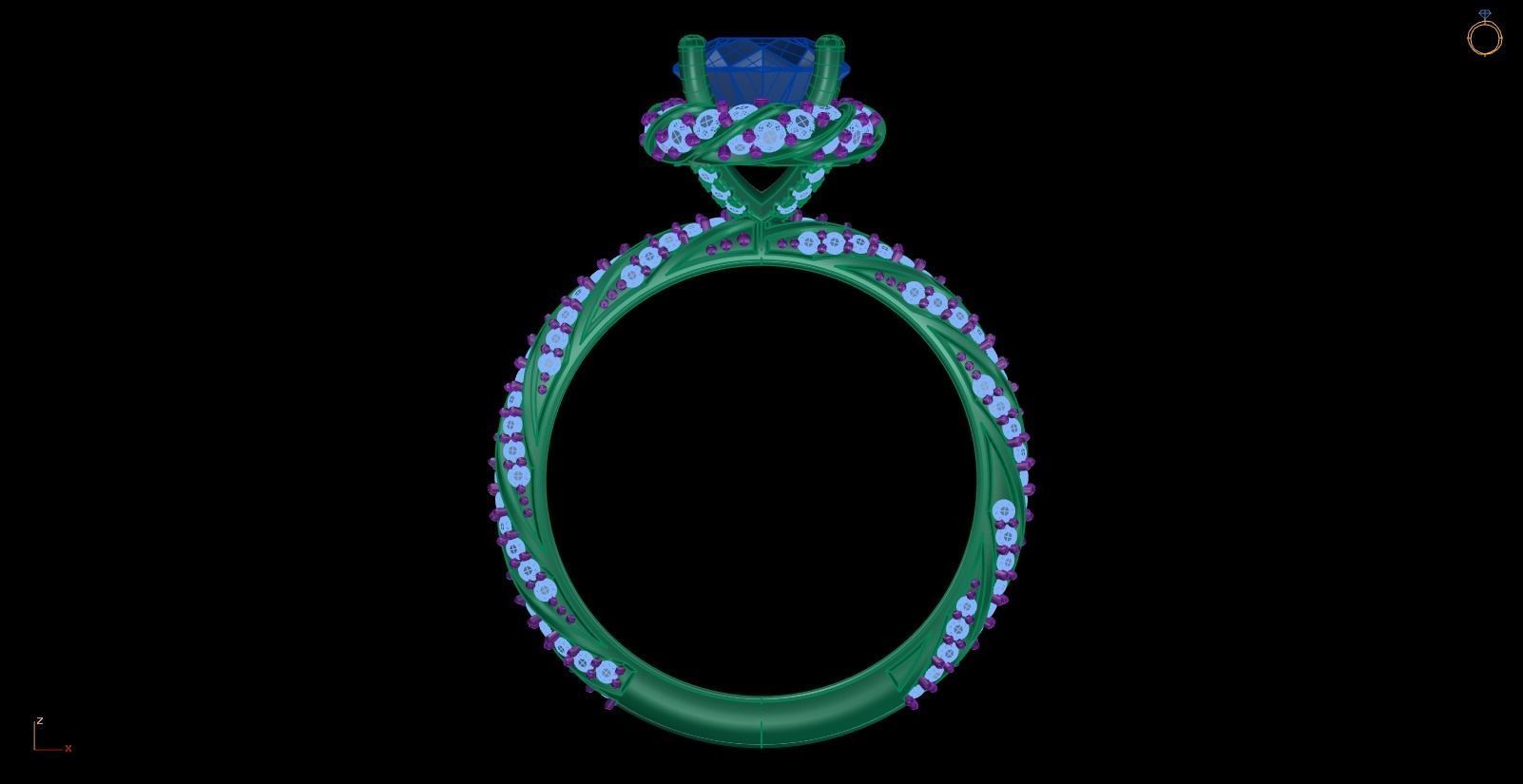 Iight Weight Engagement Ring 3D print model_1