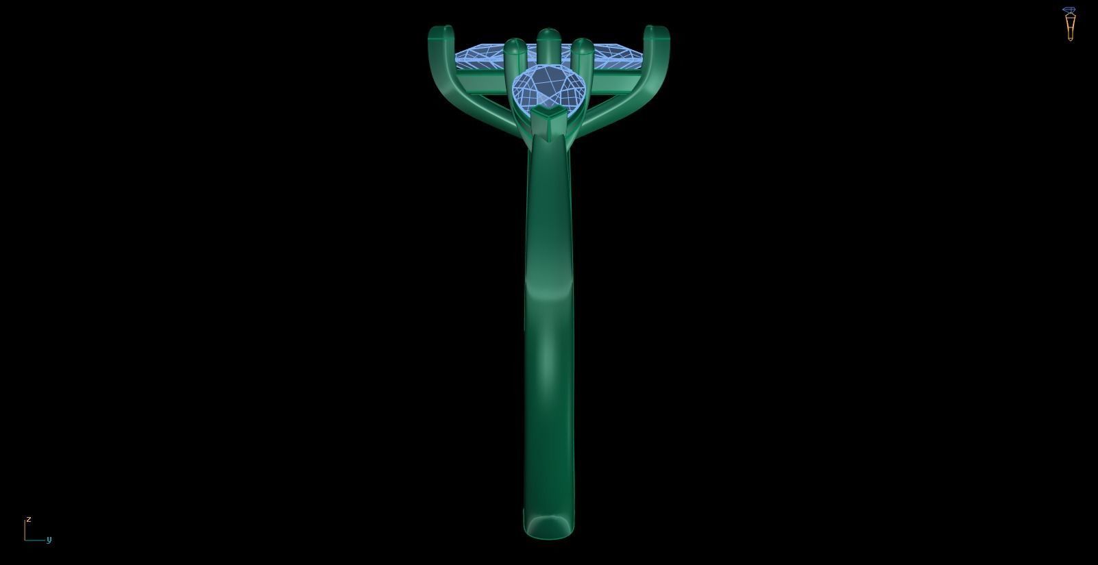 Iight Weight Engagement Ring 3D print model_2