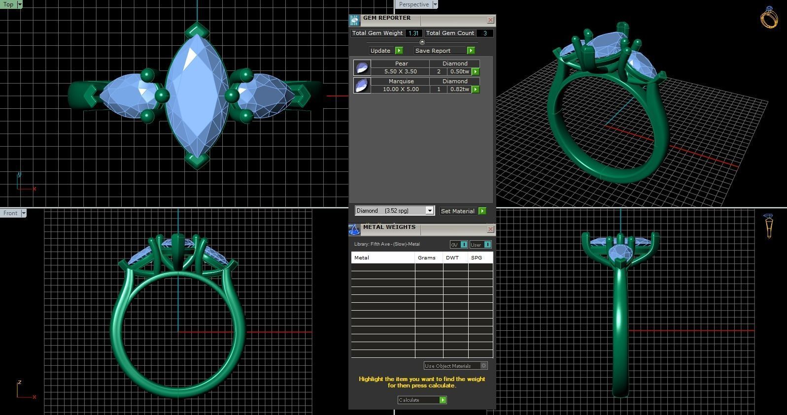 Iight Weight Engagement Ring 3D print model_5