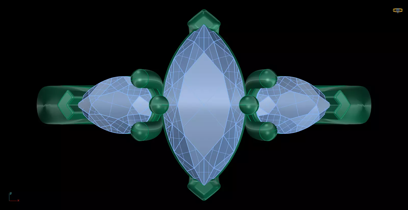 Iight Weight Engagement Ring 3D print model_0