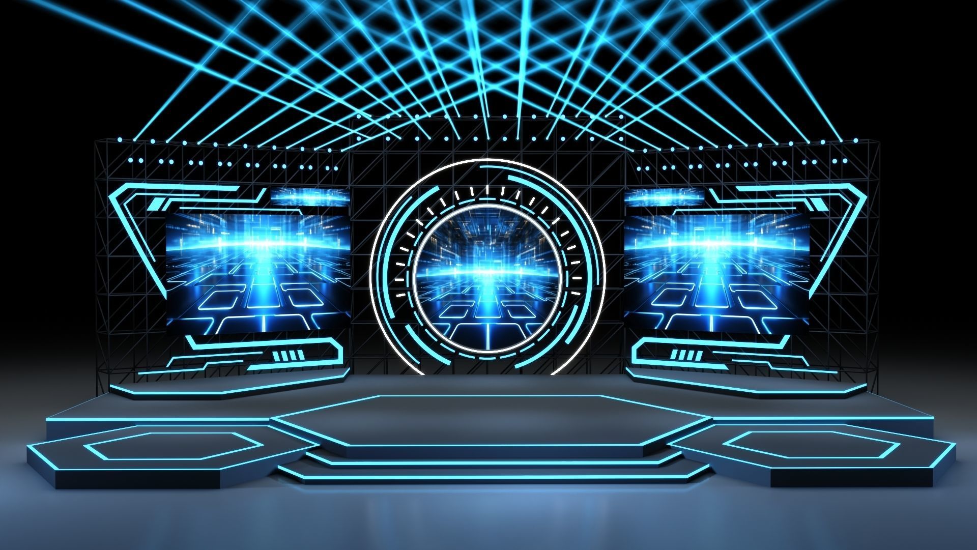 Event Stage 15 Design 3D model_1