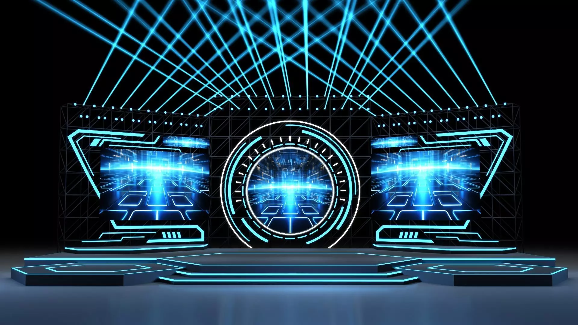 Event Stage 15 Design 3D model_0