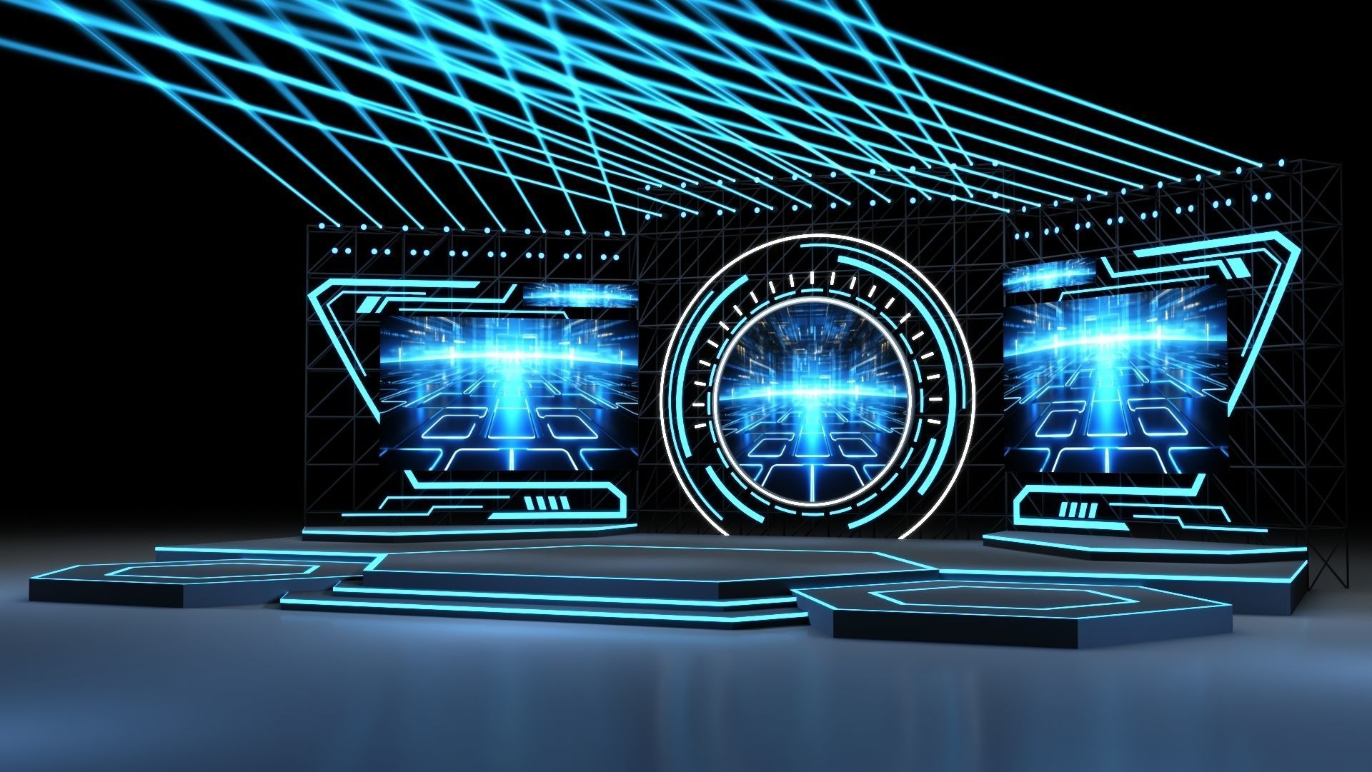 Event Stage 15 Design 3D model_3