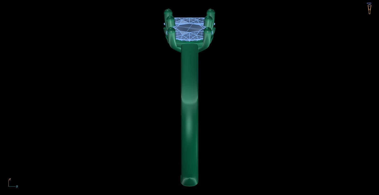 Iight Weight Engagement Ring 3D print model_2