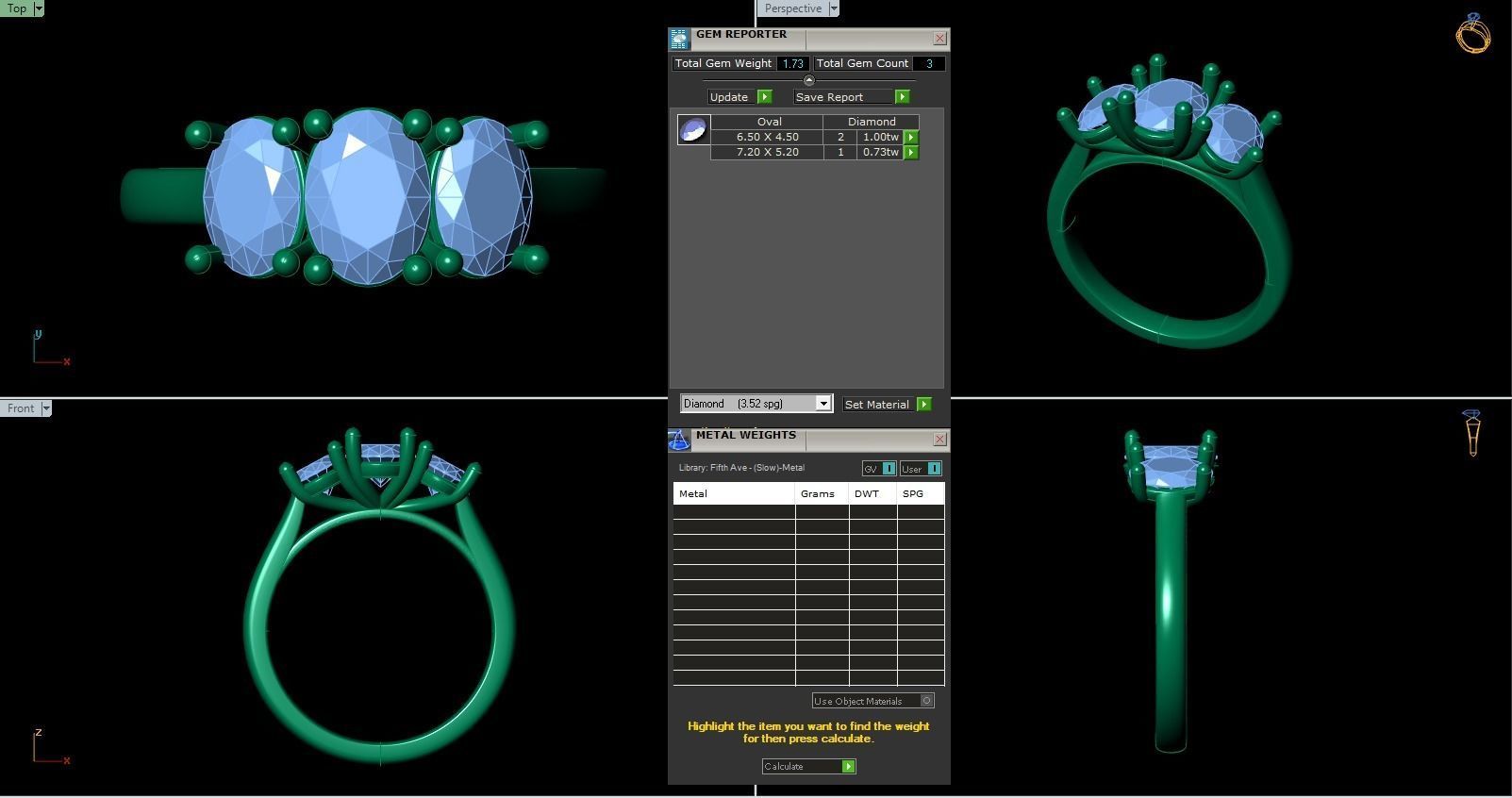 Iight Weight Engagement Ring 3D print model_5