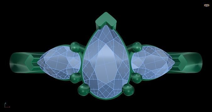 Iight Weight Engagement Ring 3D print model