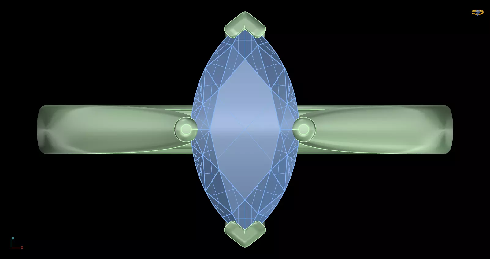 Iight Weight Engagement Ring 3D print model_0