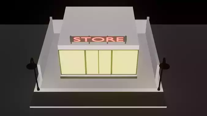 Simple Low-poly Store