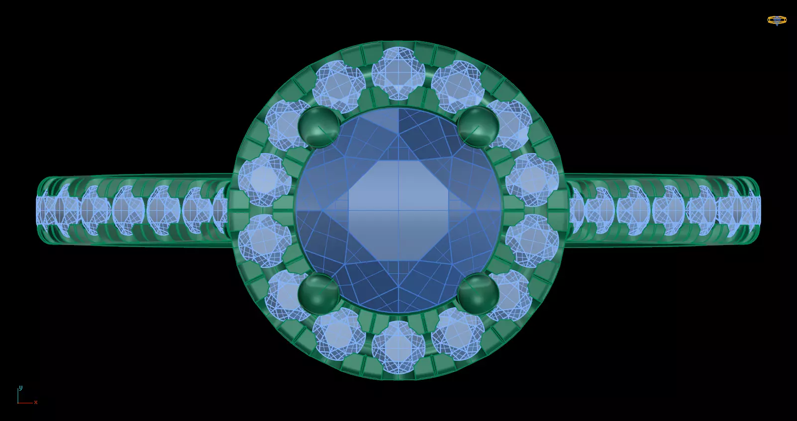 Iight Weight Engagement Ring 3D print model_0