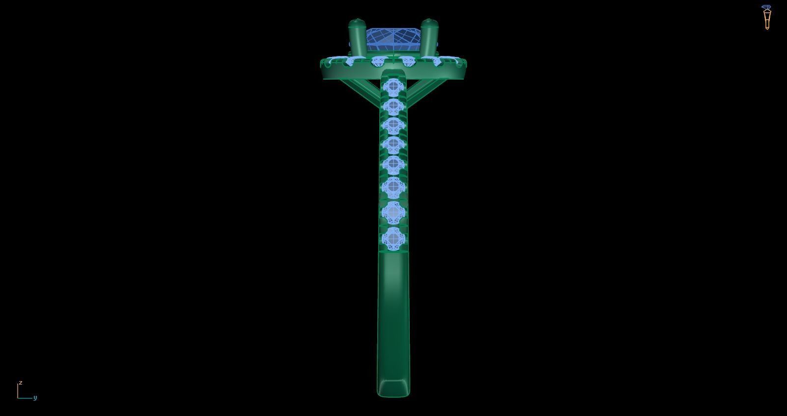 Iight Weight Engagement Ring 3D print model_2