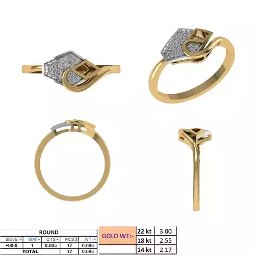 Light Weight Diamond Ring