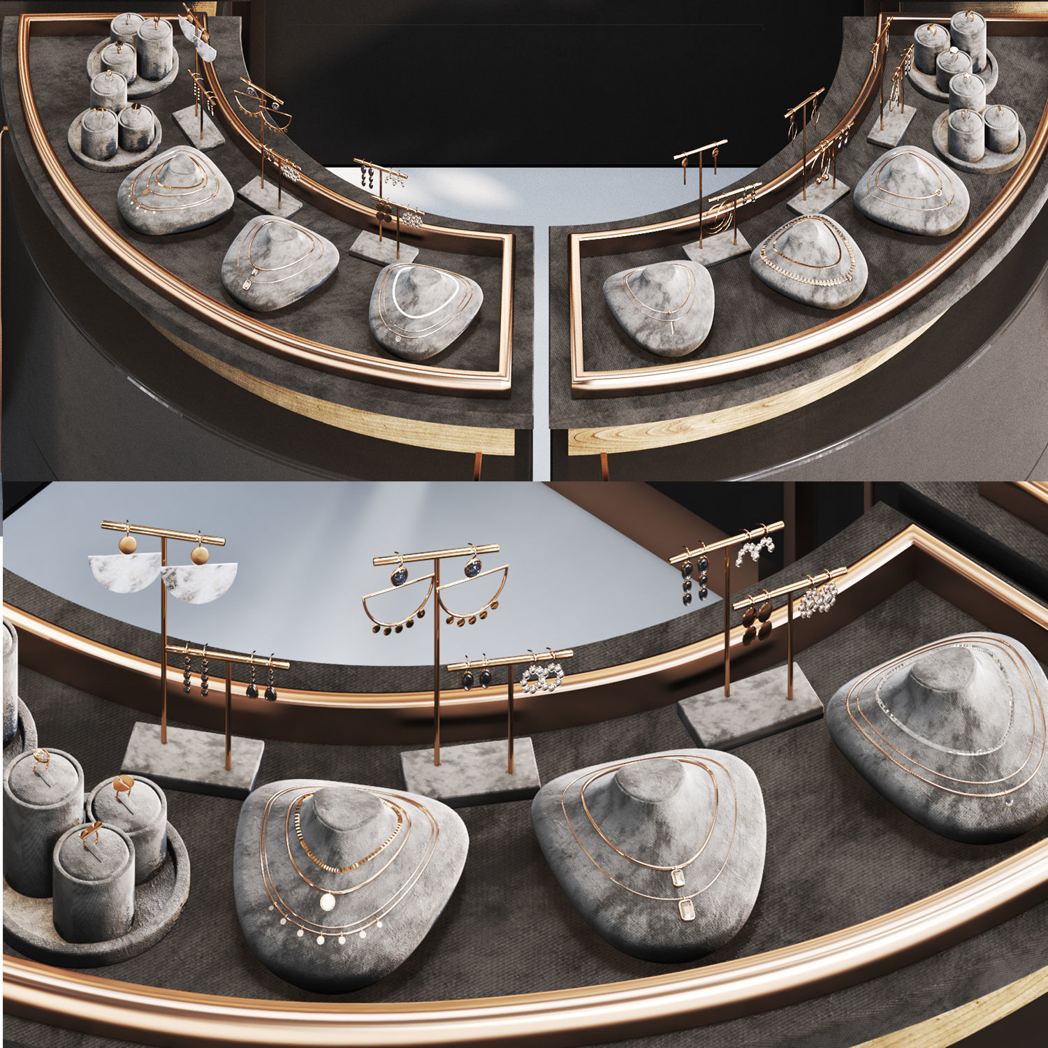 jewelry store02 showcase Low-poly 3D model_6