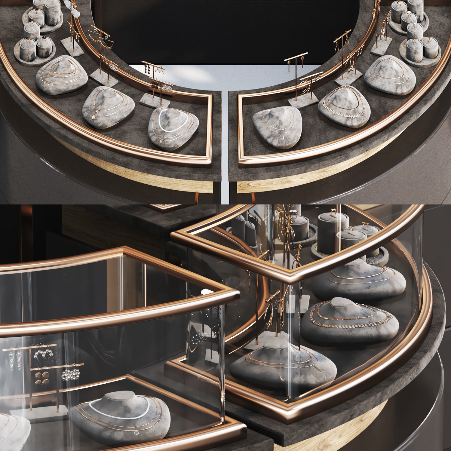 jewelry store02 showcase Low-poly 3D model_5