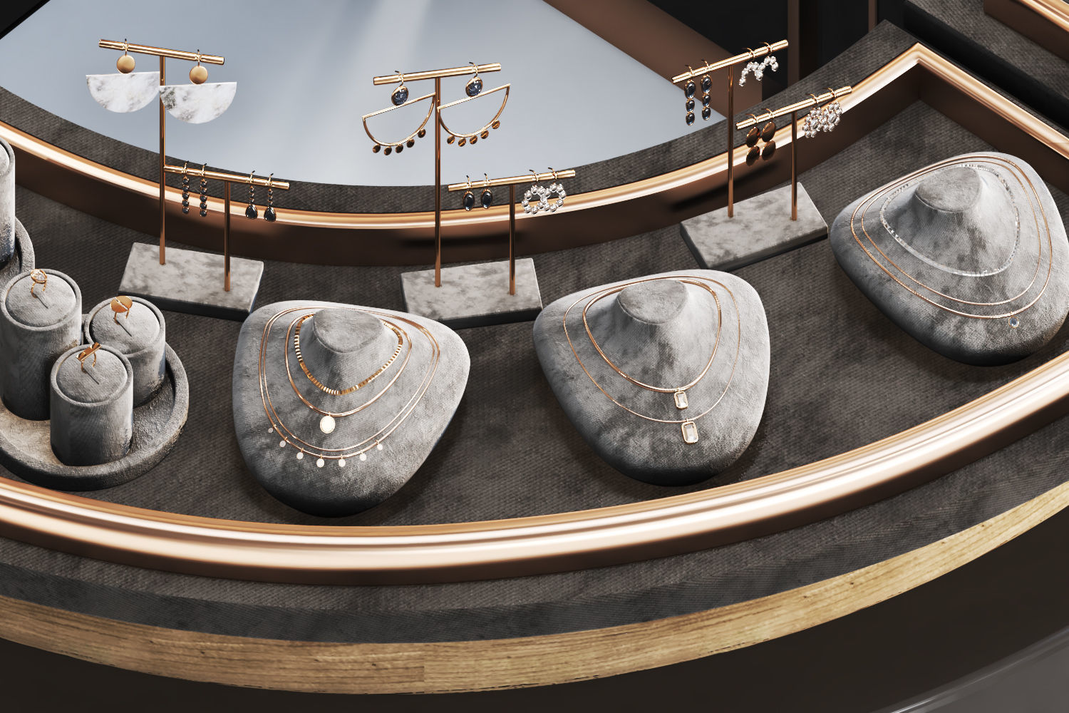 jewelry store02 showcase Low-poly 3D model_3