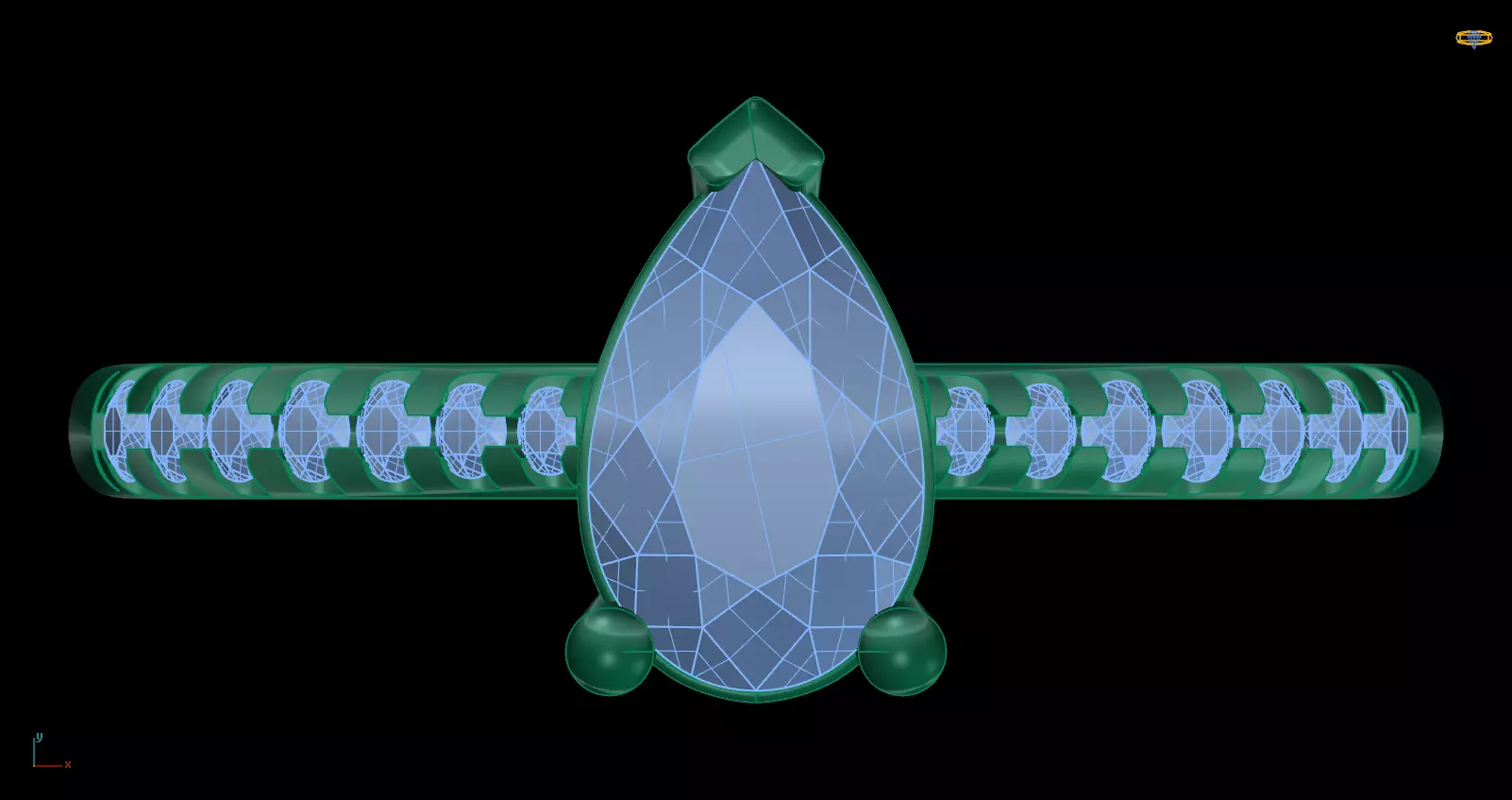 Iight Weight Engagement Ring 3D print model_0