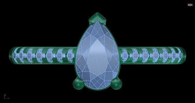 Iight Weight Engagement Ring 3D print model