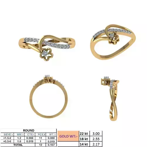 Light Weight Diamond Ring