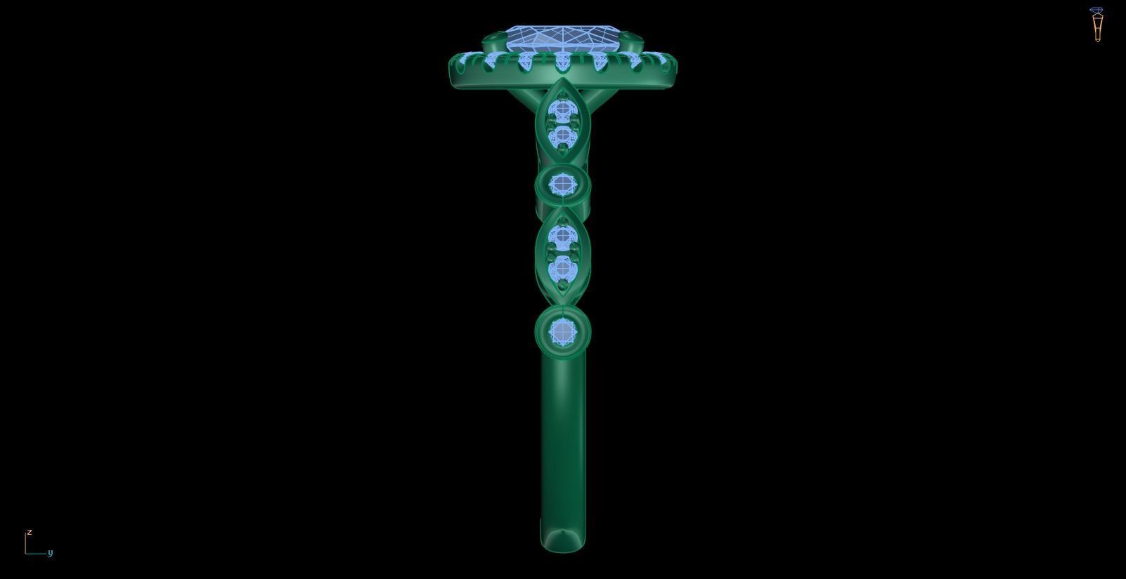 Iight Weight Engagement Ring 3D print model_2