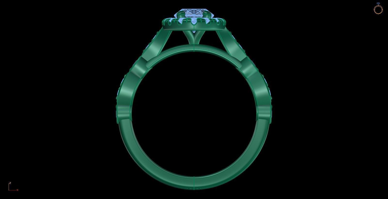 Iight Weight Engagement Ring 3D print model_1