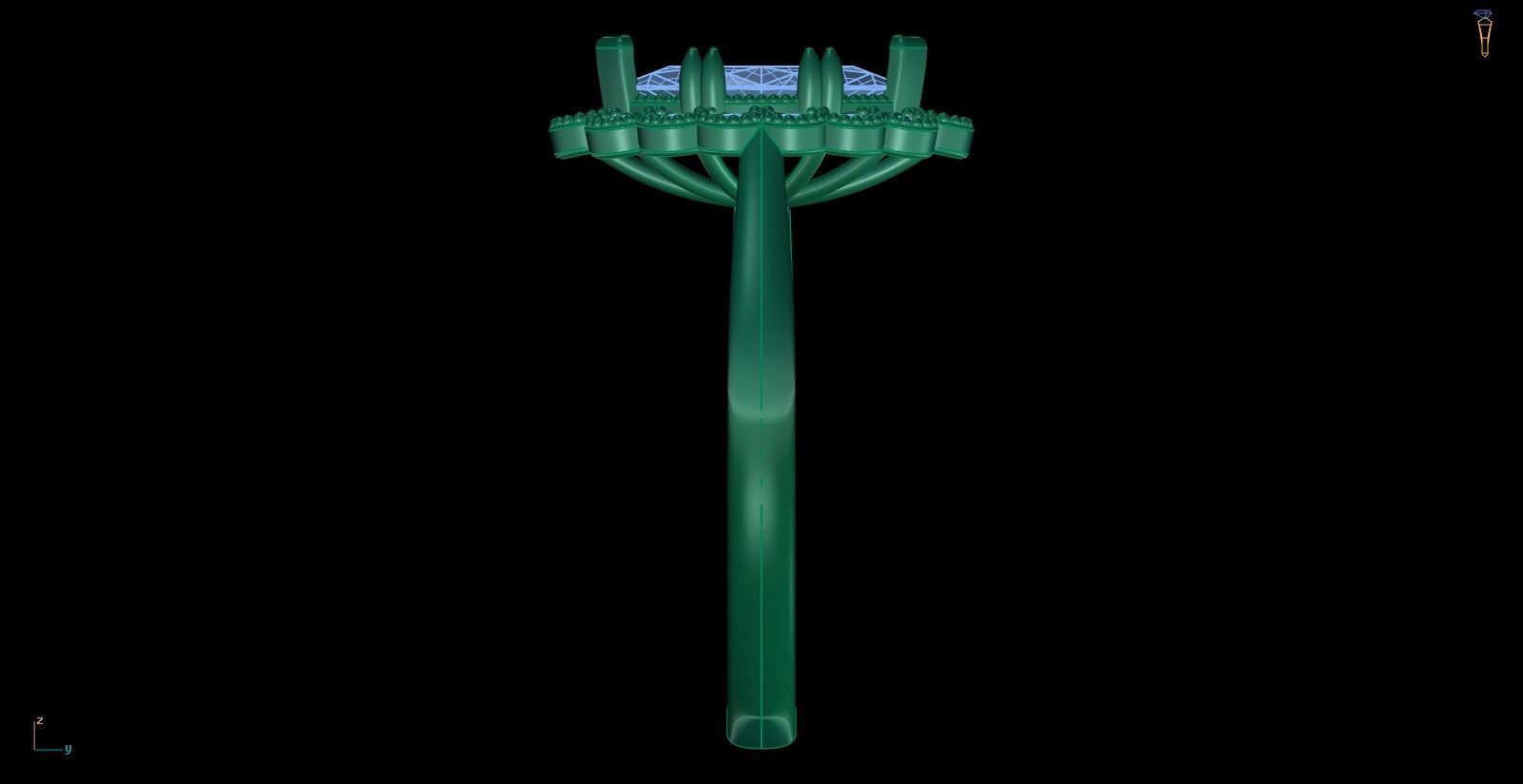 Iight Weight Engagement Ring 3D print model_2