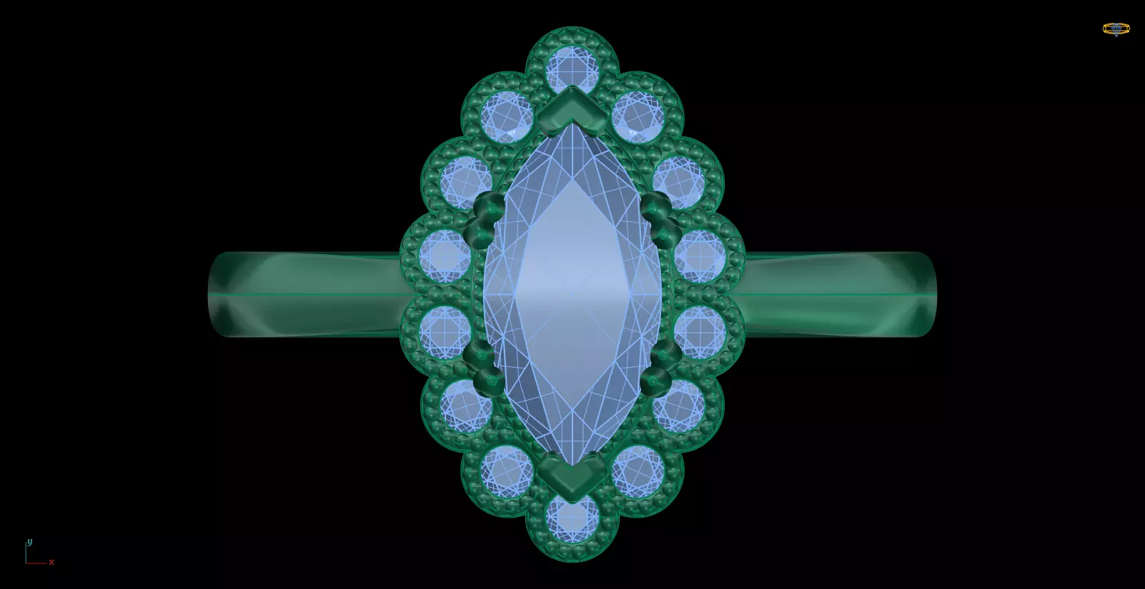 Iight Weight Engagement Ring 3D print model_0