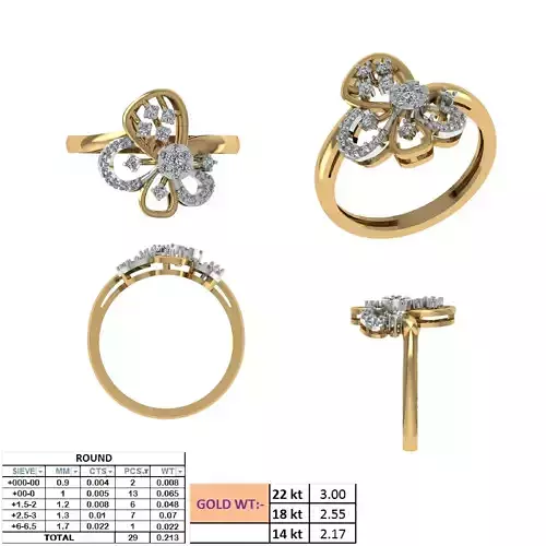 Light Weight Diamond Ring