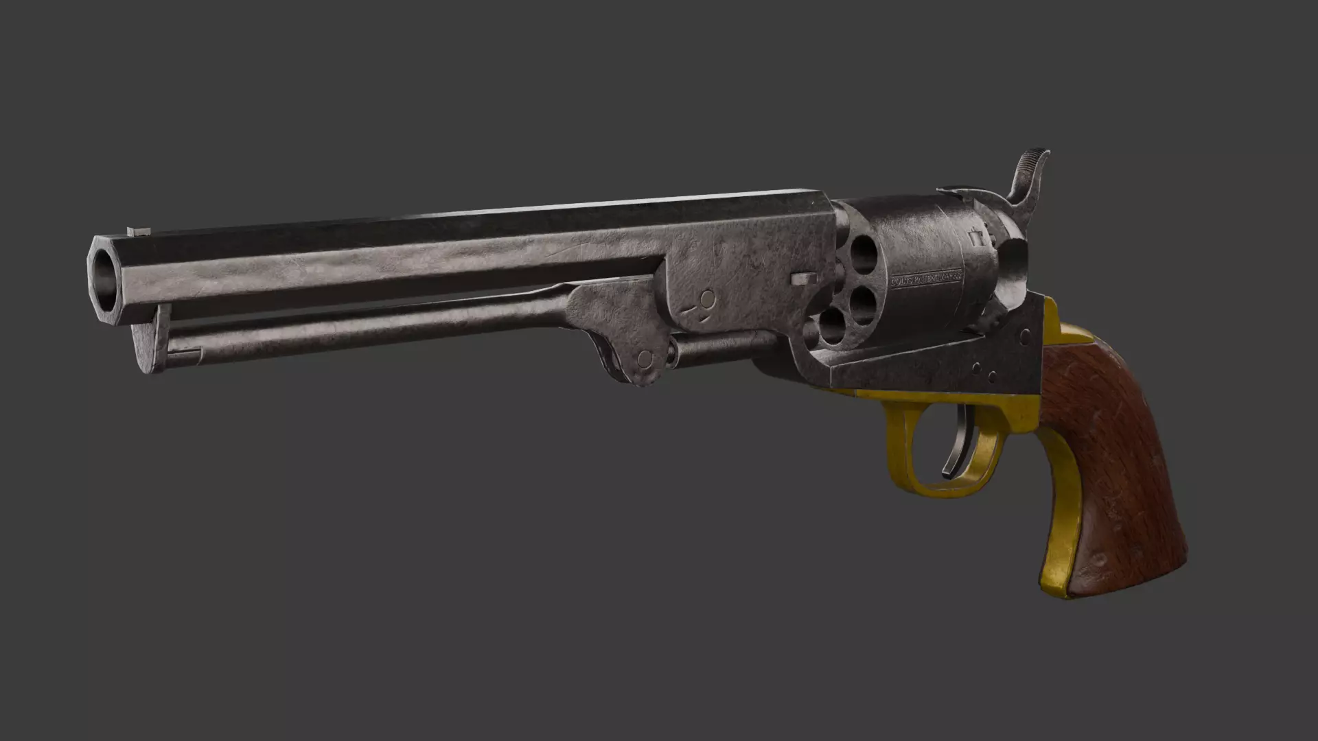 Colt 1851 Navy Free low-poly 3D model