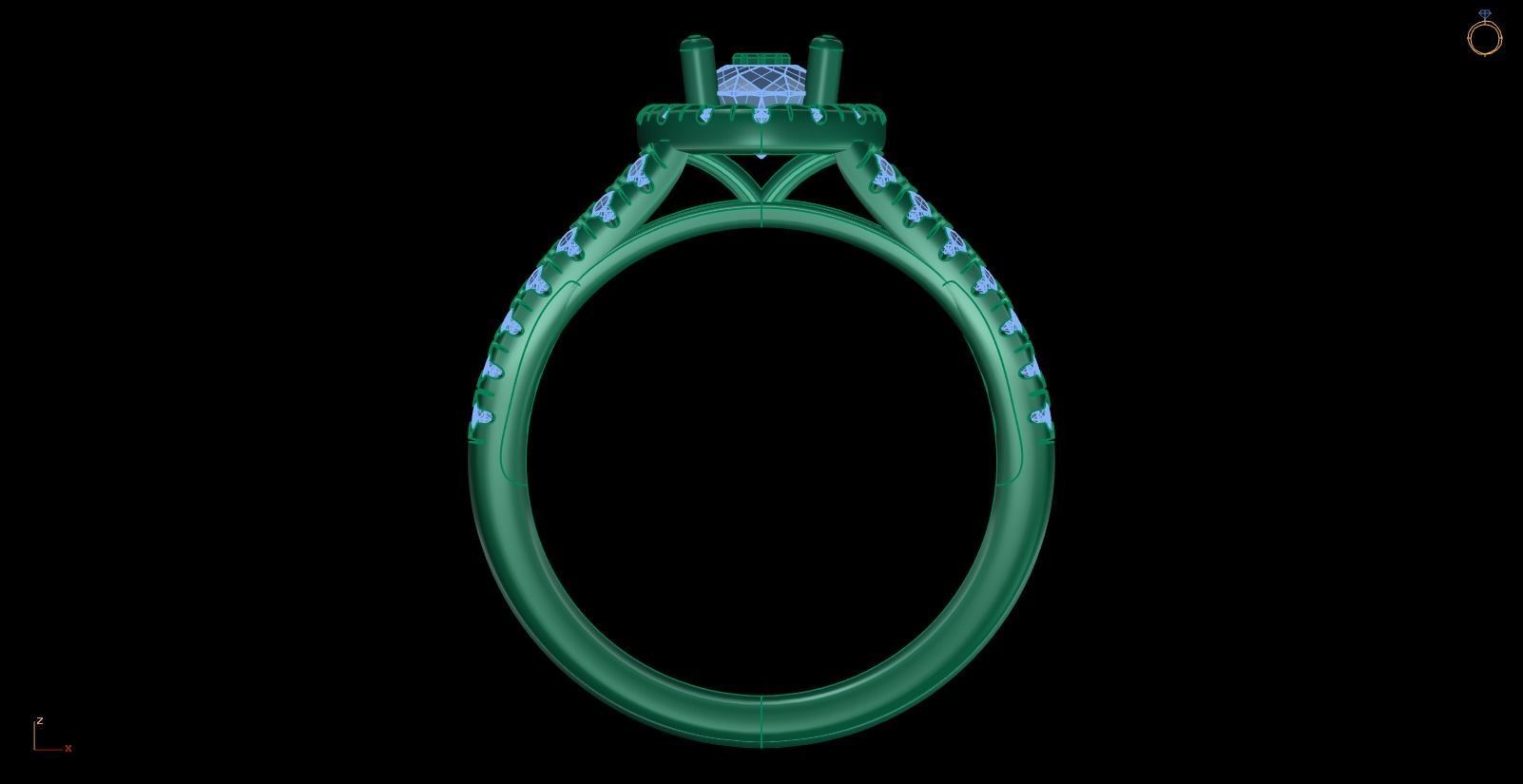 Iight Weight Engagement Ring 3D print model_1