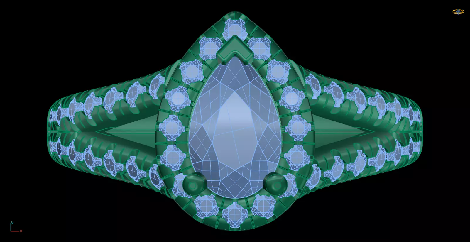 Iight Weight Engagement Ring 3D print model_0