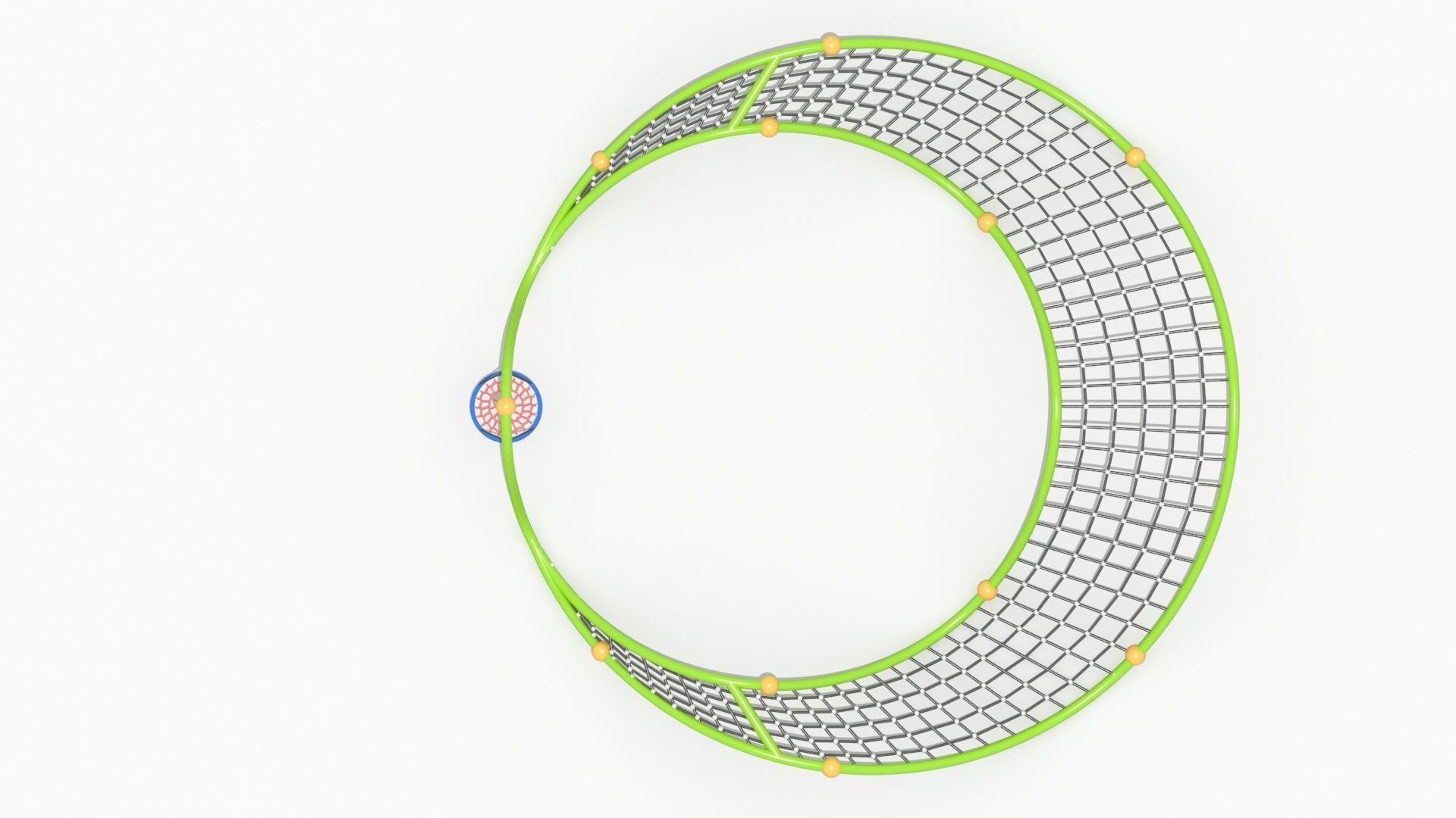 Rope net playground 3D model_2