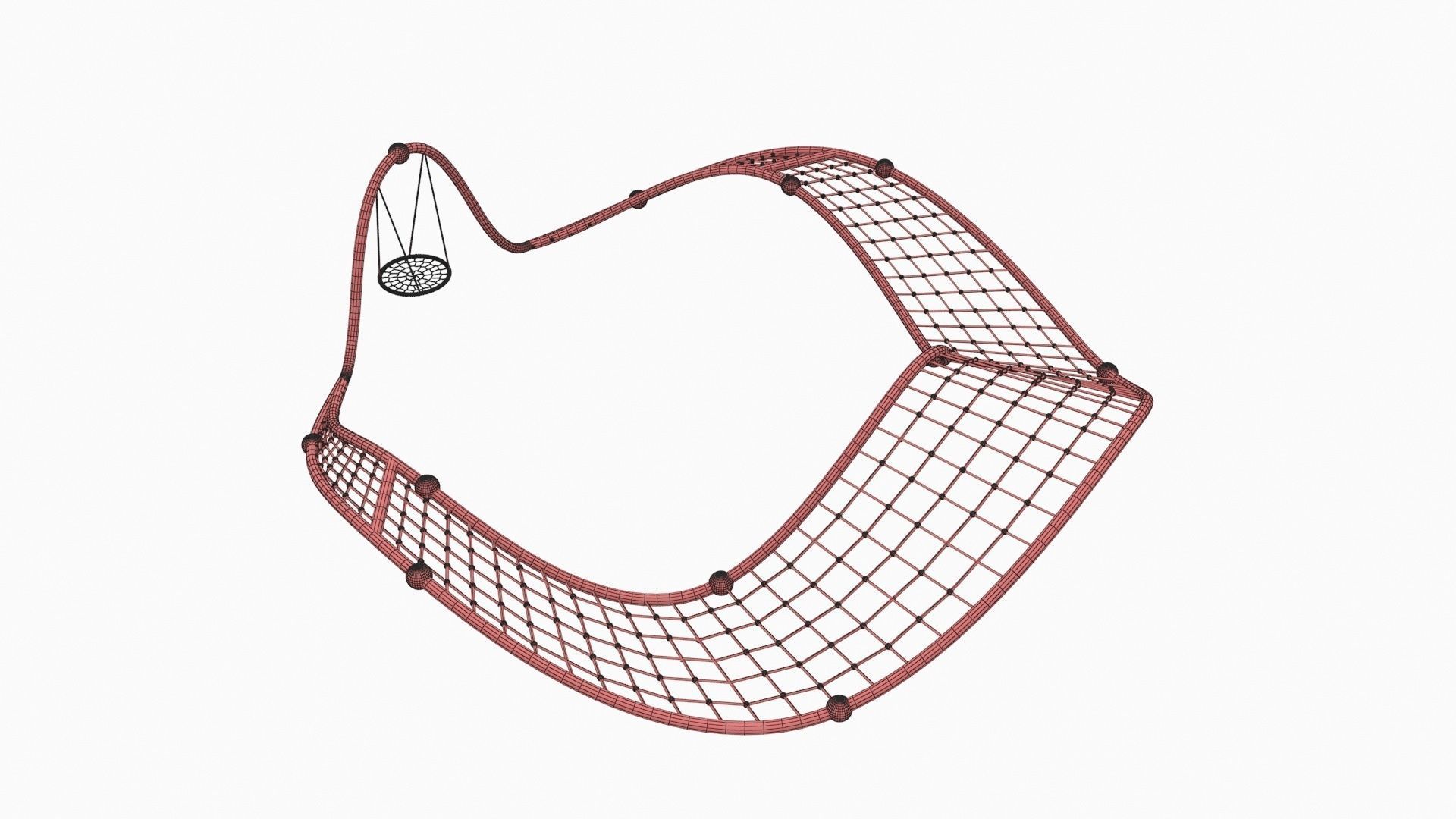 Rope net playground 3D model_8