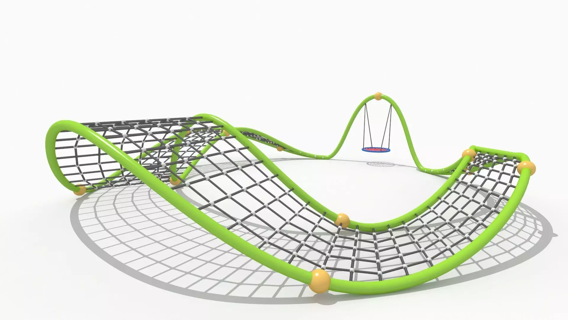Rope net playground 3D model_0