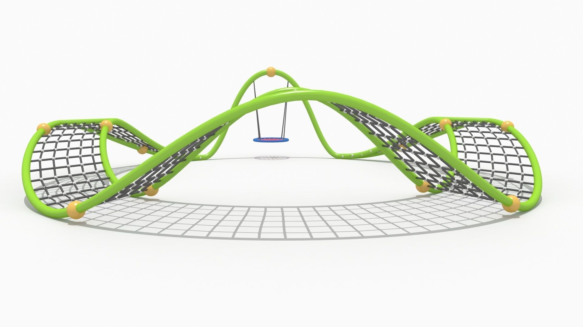 Rope net playground 3D model_6