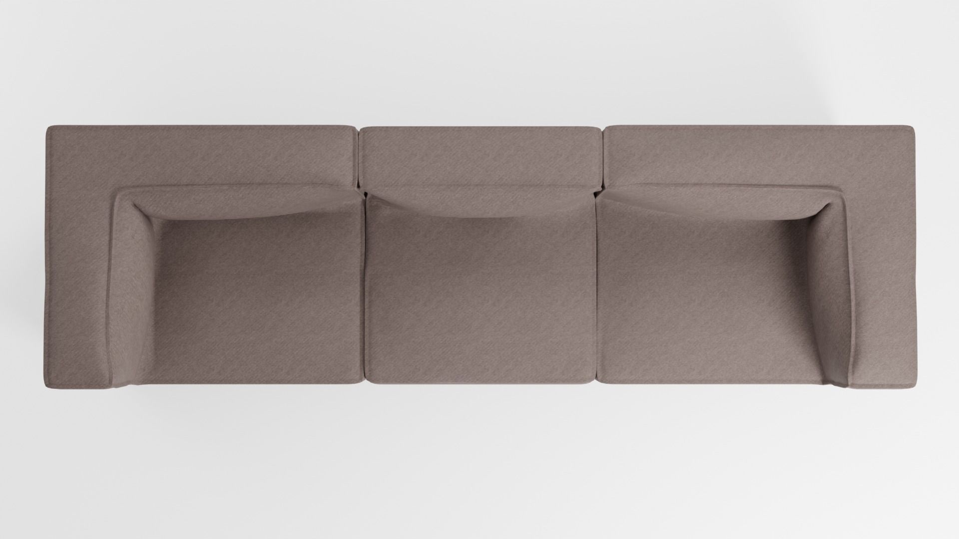 Sofa with simple lines in brown tones in a modern style 3D model_5