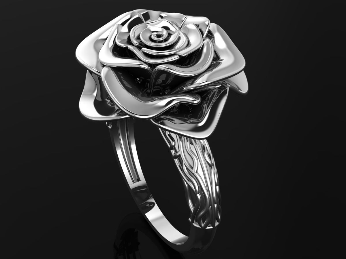 Rose Ring Free 3D print model_2