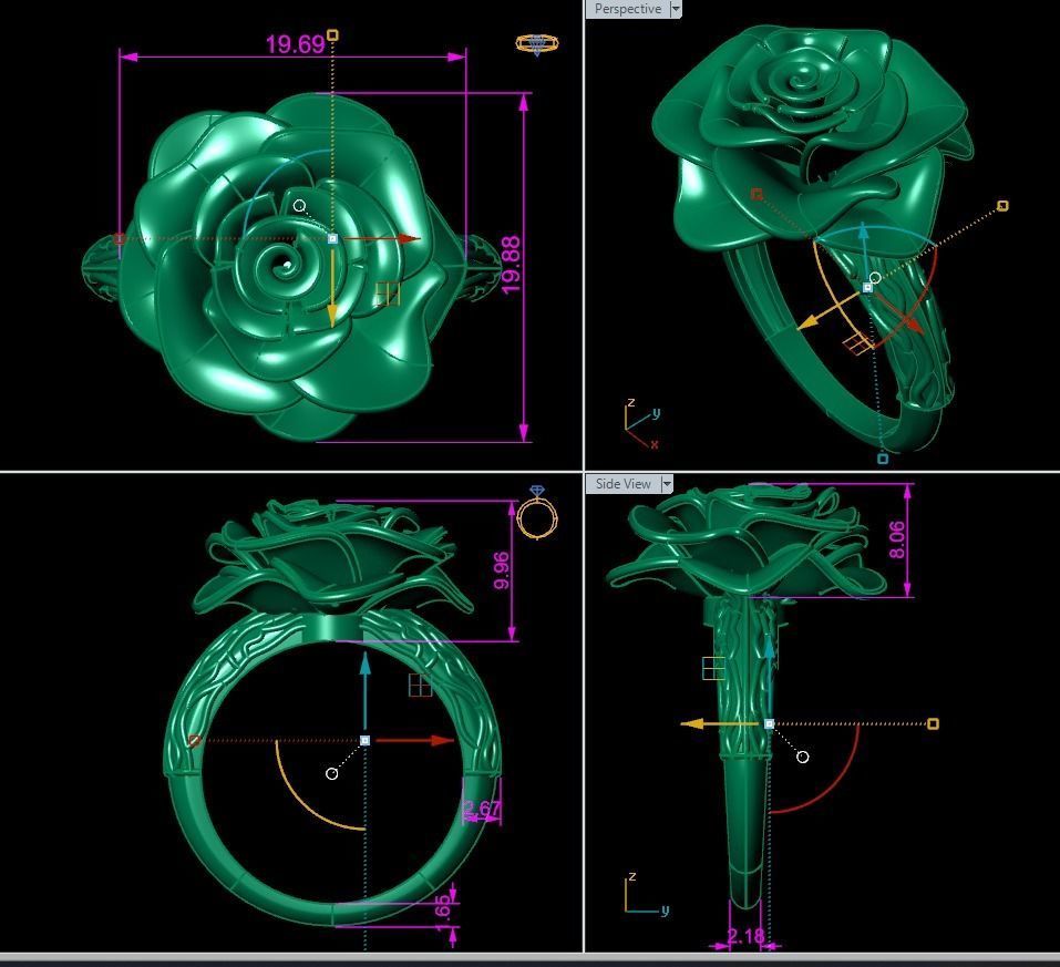 Rose Ring Free 3D print model_11