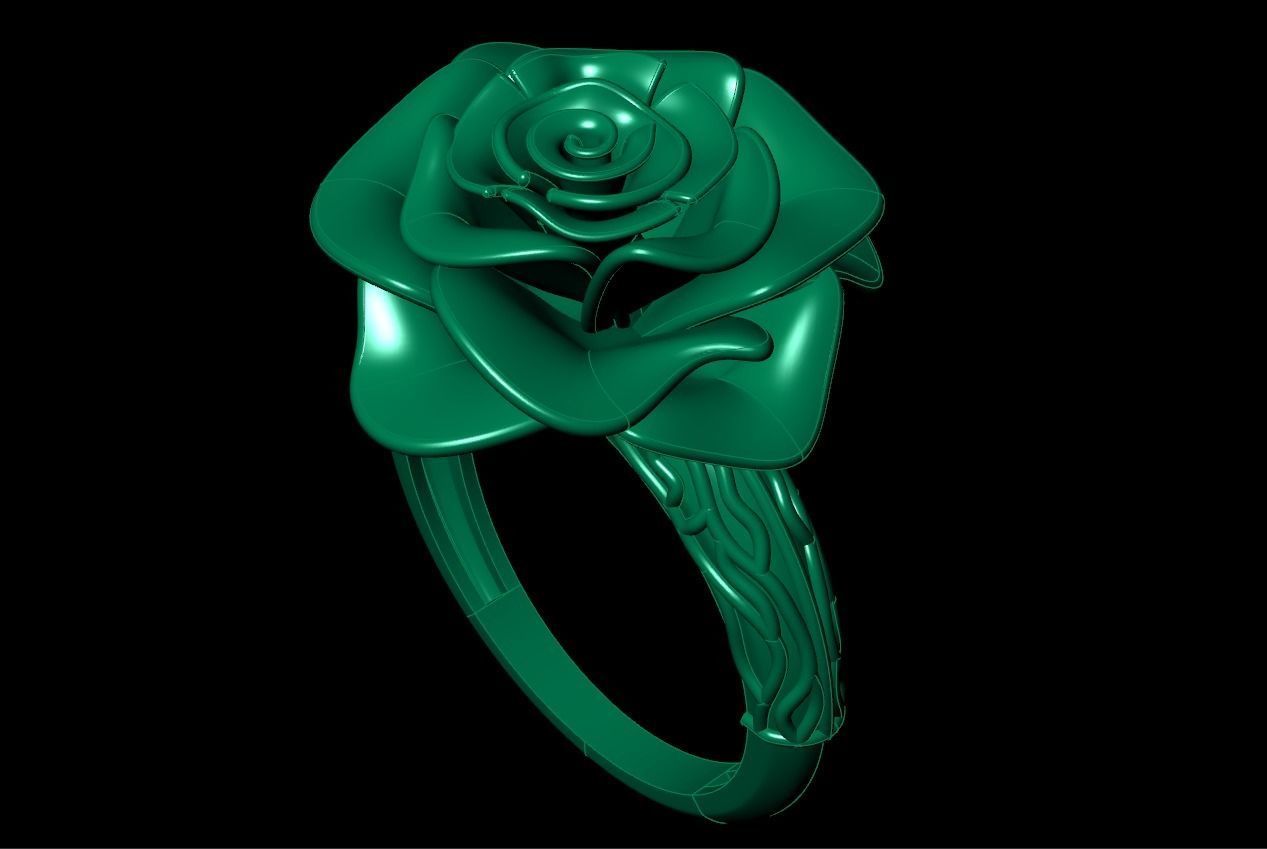 Rose Ring Free 3D print model_7