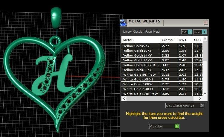 Alphabets Heart diamond Pendant 3d Printable Model 3D print model_7