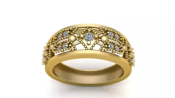 Filigree Engagment ring 3d Printable Model 3D print model