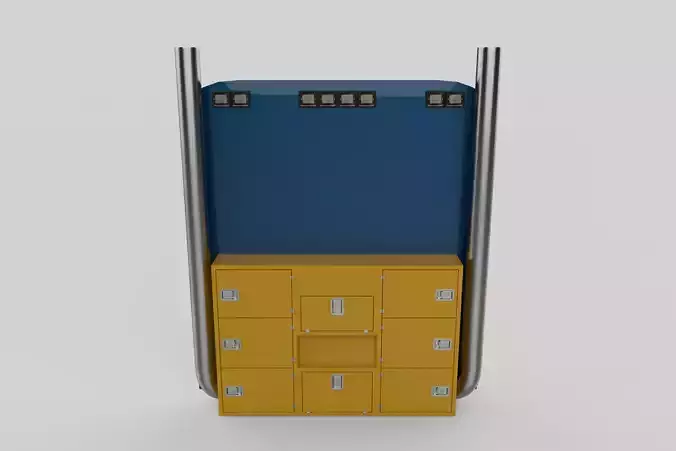 Truck Back Cab Boxex 3D model