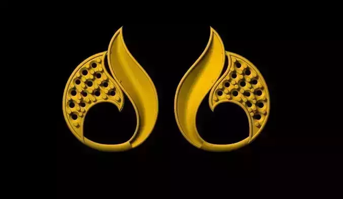 Studs Earrings 3dm and stl file