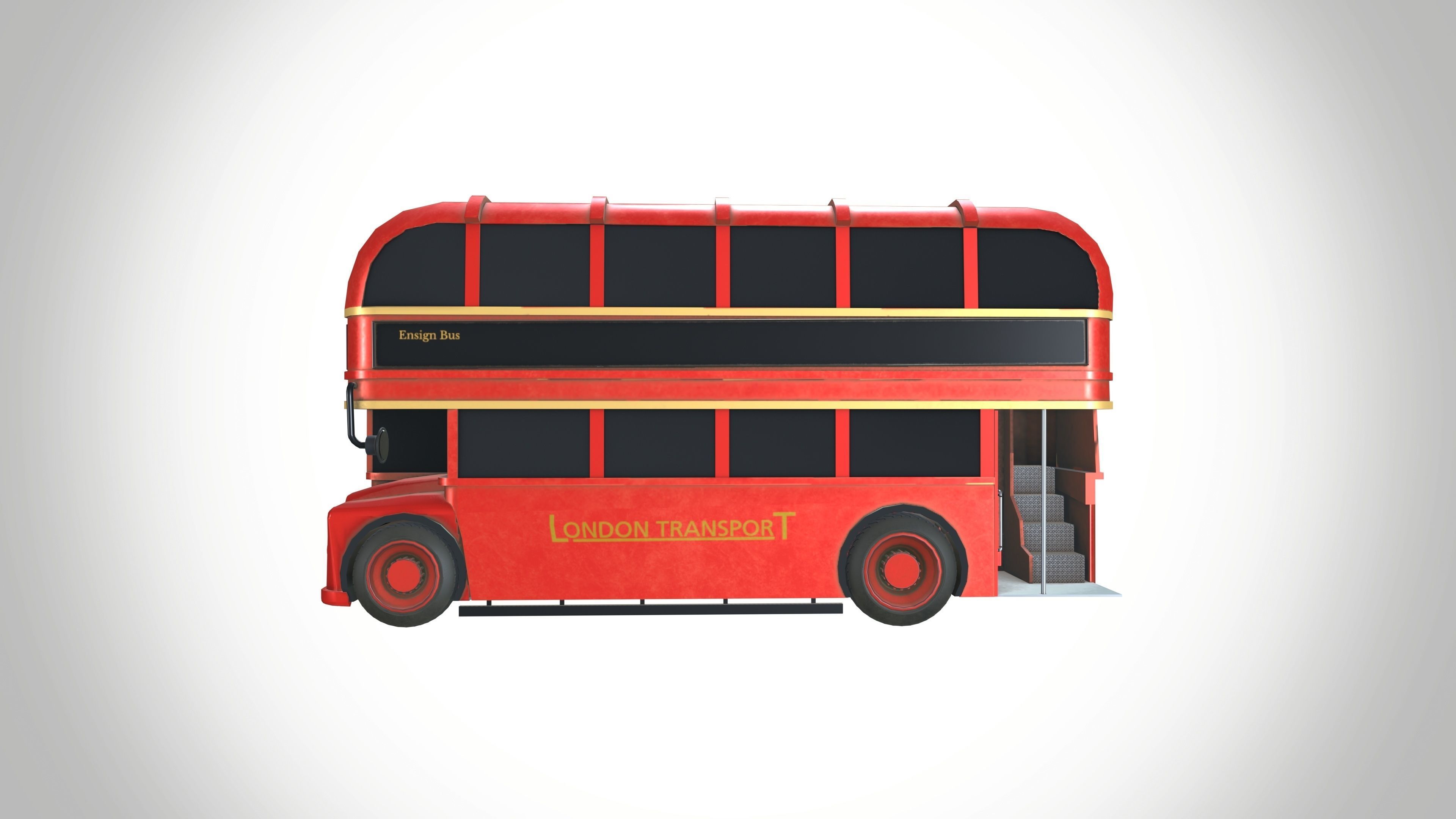 Double Decker Bus  3D model_6