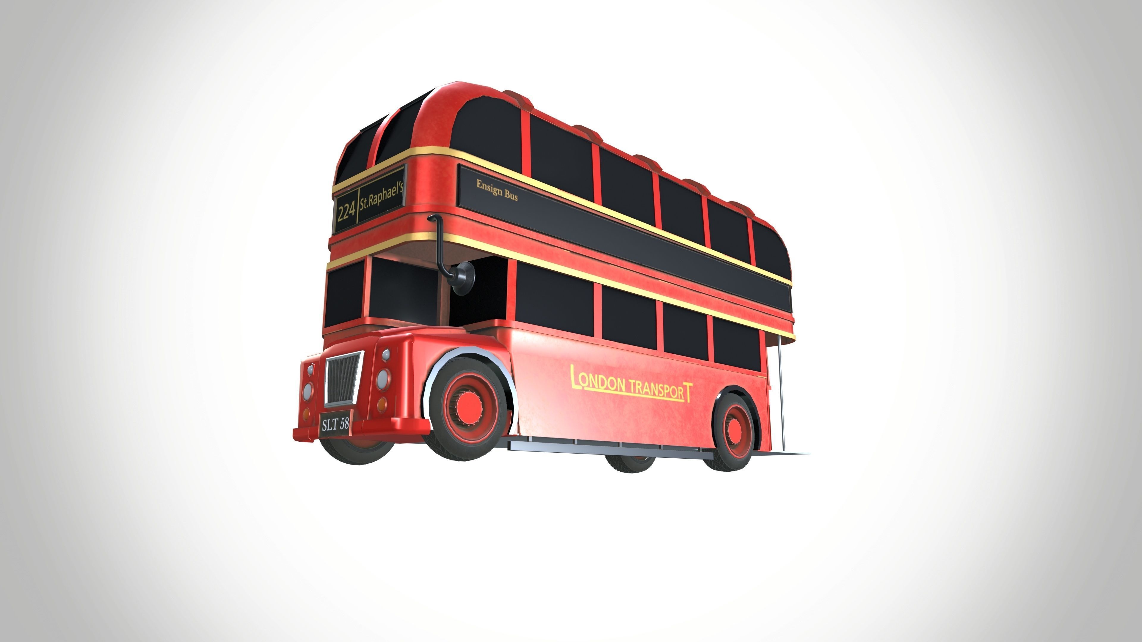 Double Decker Bus  3D model_7