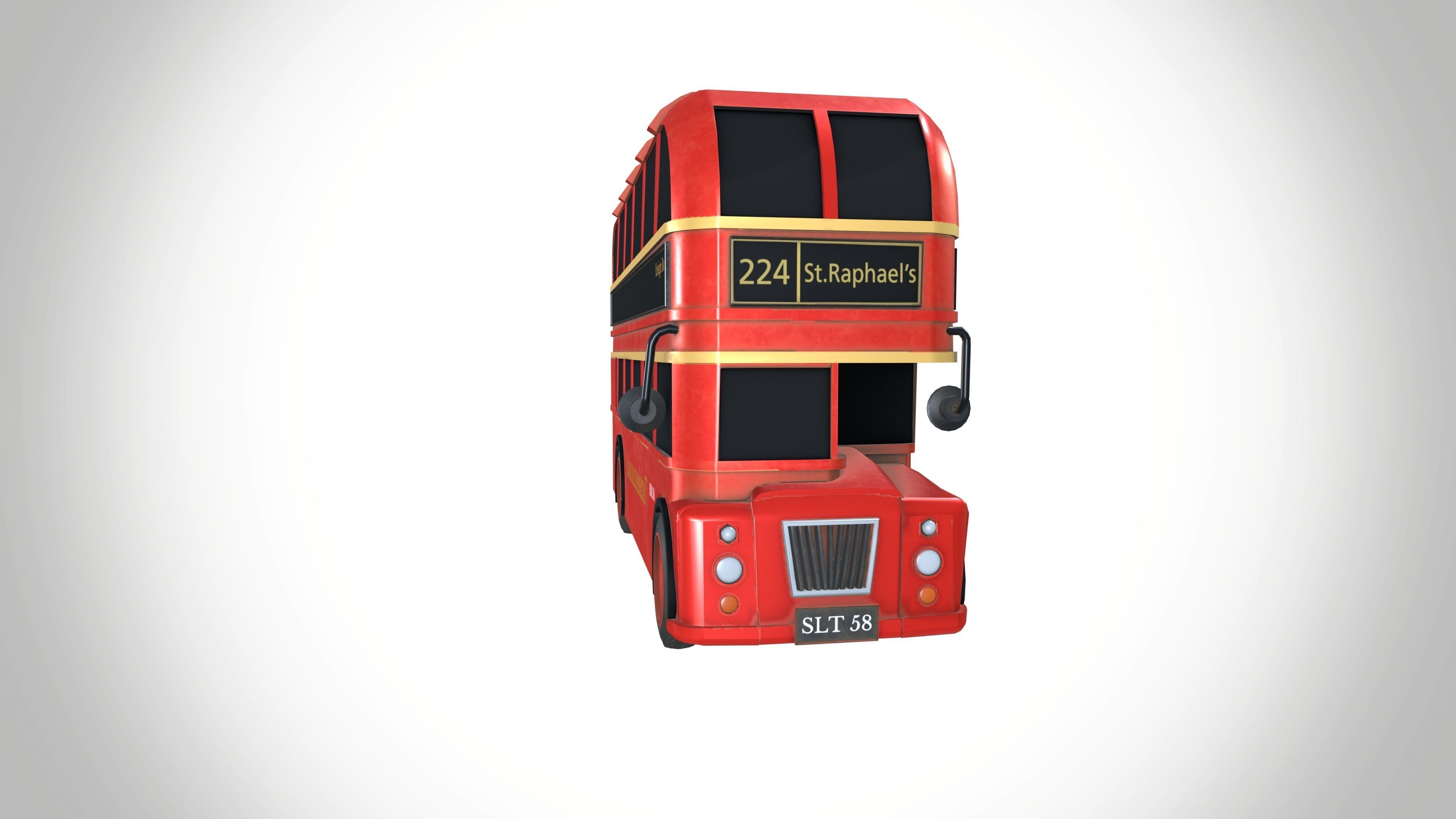 Double Decker Bus  3D model_3