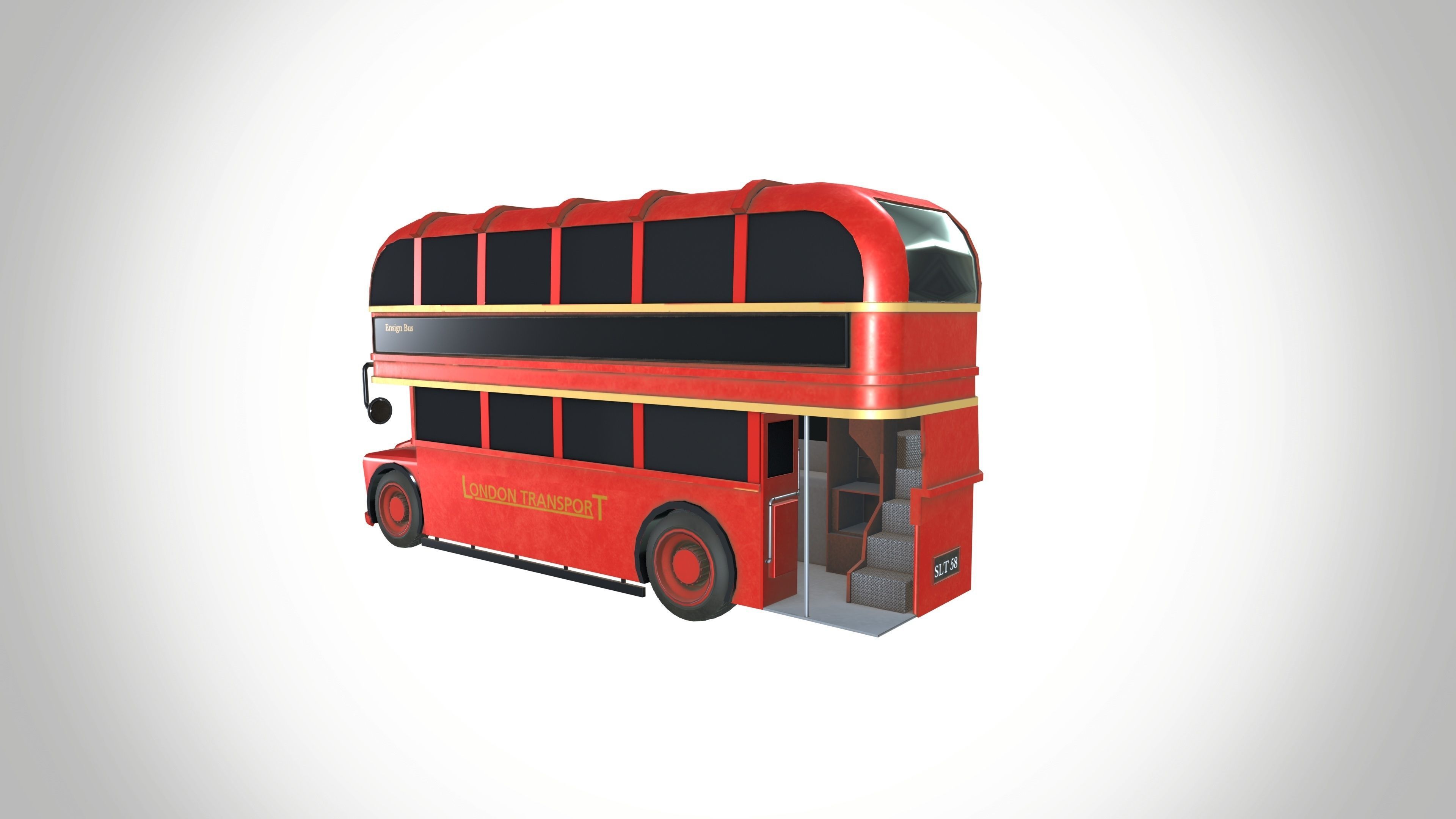 Double Decker Bus  3D model_5